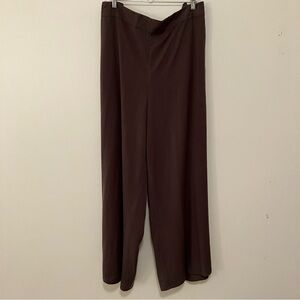 NWT Eileen Fisher 100% Tencel Wide-Leg Pants in Rye SZ 3X Side Zip Taupe READ